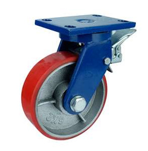 Buy cheap Super Heavy Duty PU Cast Iron Casters 1800kgs from wholesalers