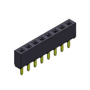 Buy cheap Female Header Connector 2.54mm Single Row Dip TYPE 1*2PIN To 1*40PIN H=5.00mm from wholesalers