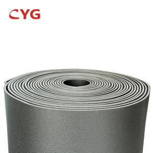 Black Fire Retardant Insulation Foam 12mm / 15mm Thickness With Aluminium Foil