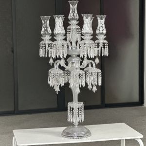 Buy cheap New Design Candelabra Luxury Wedding Decoration Crystal Centerpiece Bling Wedding Candelabra from wholesalers