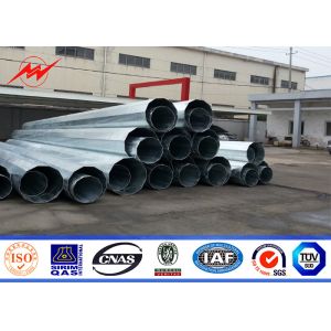 Multi Side 55FT 20KN Metal Utility Poles Hot Dip Galvanization Surface Treatment