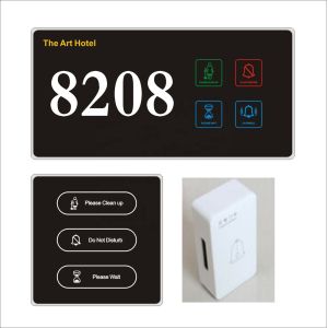 Electronic Doorplate with LCD Screen and Capacitive Touch for Standard 86 Box