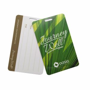 Hard PVC Airline plastic luggage tags for Suitcase Baggage CMYK Offset Printing