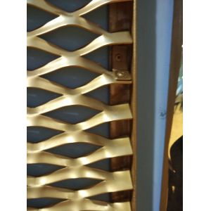 Buy cheap Aluminum expanded metal mesh Curtain Wall GOLD COPER COLOUR from wholesalers