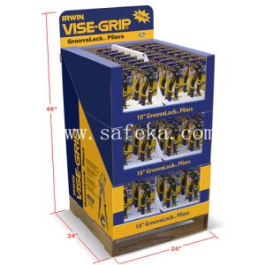 Buy cheap Supermaket Cardboard 1/4 Pallet Display stand Unit for plier and tools from wholesalers
