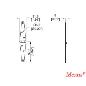 Buy cheap Hinges for wooden case. zinc plating. from wholesalers