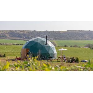 Buy cheap Adventure White PVC Cover 6 Meter Diameter Glamping Dome Tent from wholesalers