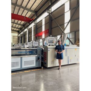 Buy cheap Rigid PVC Conical Screw Extruder , Plastic Twin Screw Machine from wholesalers