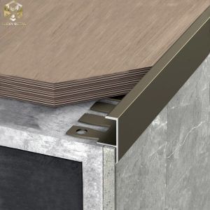 Buy cheap ODM 10mm Square Edge Tile Trim Panel Extrusions Stair Nosing from wholesalers