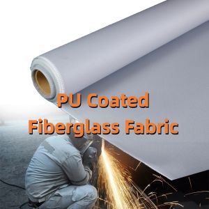 Double-Side PU Coated Fiberglass Fabric 460 g/sqm 0.41 mm with 1m to 1.55m Width