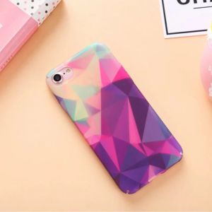 Buy cheap Hard PC Decal All-inclusive Color Flash Lozenge Pattern Cell Phone Case Cover For iPhone 7 6s Plus from wholesalers