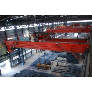 High Lifting Height Double Girder Overhead Crane With Electromagnetic Hanging