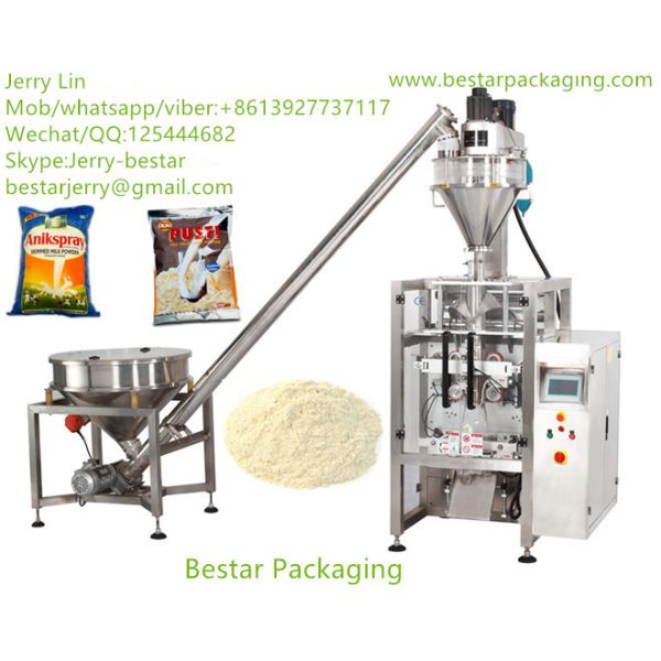 Certified full automatic flour packaging machinery with Auger filler,spiral
