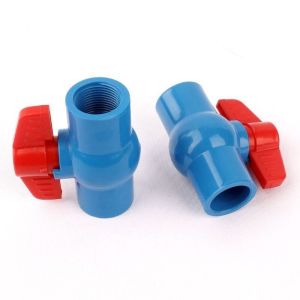 Normal Pressure 1/2 4 Inch PVC Ball Valve with QX Flexible Handle and Various