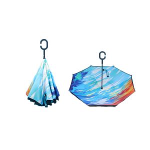 Buy cheap Reverse Double Layer Inverted Umbrella Cars Custom C Handle Windproof from wholesalers