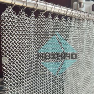 Buy cheap Stainless Steel 304 Fireplace Screen Mesh Curtain 6mm Hole from wholesalers