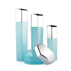 Buy cheap Spray Cap 110ml Hexagonal Glass Cosmetic Bottle Set from wholesalers