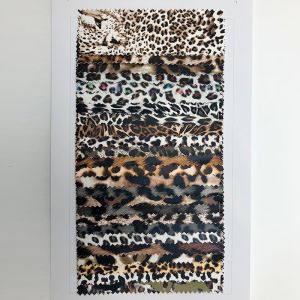 Versatile Soft PU Synthetic Leather Leopard Print Elastic Bottom