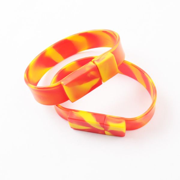 Quality Multicoloured 2.0 3.0 Silicone Wristband USB Flash Drives 256GB 30MB/S for sale