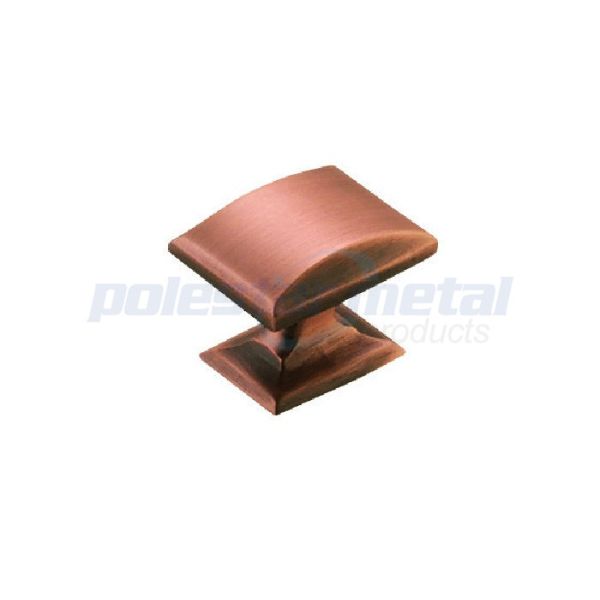 1 1/4 Inch Caramel Bronze Zinc Alloy Modern Square Cabinet Knobs For Home