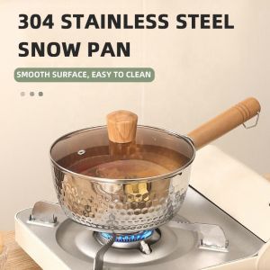 Elegant Hammered Convenient Design Japanese Sauce Pan Traditional With Wood