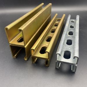 Buy cheap Gold Zinc TATE back to back point welding strut channel from wholesalers