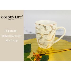 Buy cheap 16 pcs high quality homeware sets luxury dubai gold dinnerware set for wedding new bone china dinner set from wholesalers
