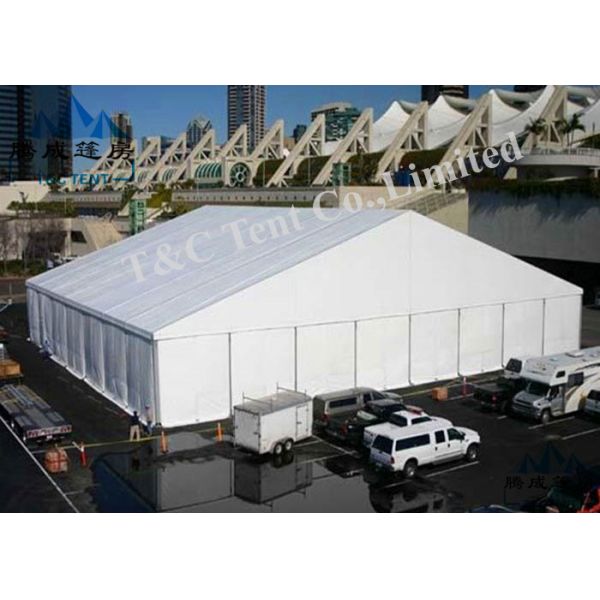 Quality 500 Seater Outside Event Tents Glass Wall And ABS Wall With Max 100KM / H Wind Load for sale