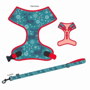 Buy cheap Adjustable Christmas Dog Harness And Leash Breathable Polyester Dog Harness from wholesalers