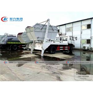 Howo 4x2 8cbm Swept Body refuse collector Swing Arm Garbage Truck