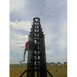 9M Guyed Telescopic Motorized or hand winch up Lattice Steel Towers
