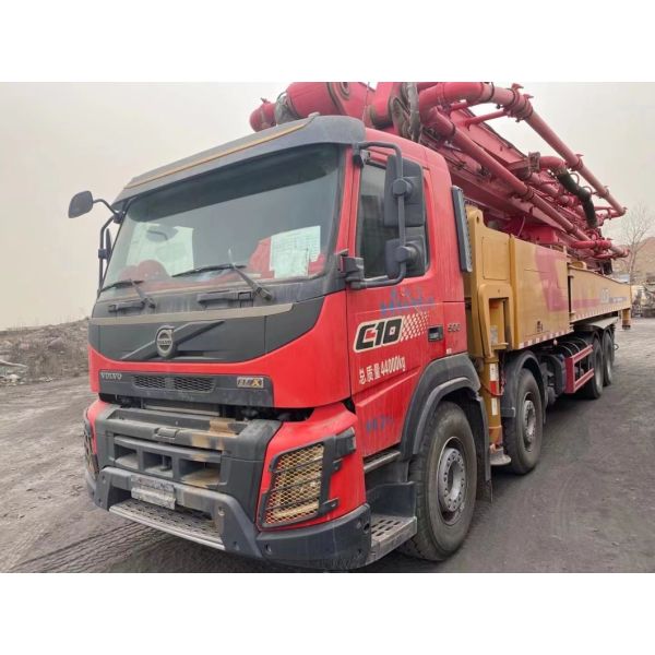 Used Concrete Pump Truck 60m Volvo Chassis Concrete Boom Pump Concrete Mixing Plant