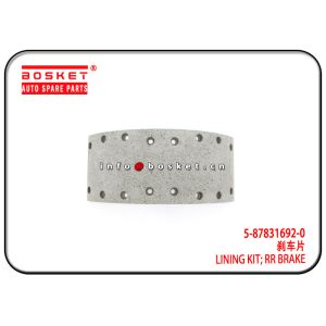 Buy cheap ISUZU NKR 700P Rear Brake Lining Kit 5-87831692-0 5878316920 from wholesalers