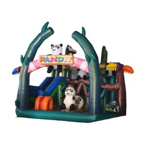 Buy cheap Cute Inflatable Panda Fun City / Inflatable Panda Forest Fun Amusement Park For Children from wholesalers