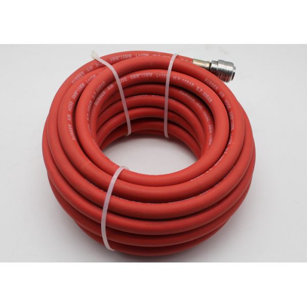 Quality ID 8mm L 10m WP 20 BAR BP 60 BAR Rubber Air Hose , 1/4" BSP Quick Release Connectors for sale