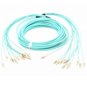 Buy cheap OM3 Multimode LC Pre Terminated Multi Fiber Cables 4/6/8/12/24F With PVC LSZH Jacket from wholesalers