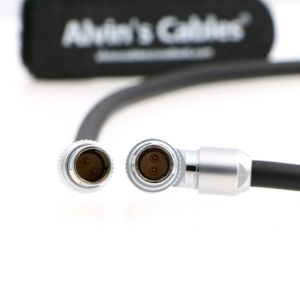 Z CAM EVF Power Cable Rotatable 2 Pin Male To Straight 2 Pin M Cord For ARRI