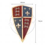 17.7" x 30.7" Wall Decor Metal Medieval Shields , Medieval Black Prince Shield