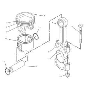 4P1549 Skirt Piston 3116 Cylinder Liner 107-0984 Engine 4P-1549 Ring 1070984