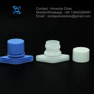 China Custom Size Soft Food Packaging Spout Custom Plastic Screw Spout Cap on sale
