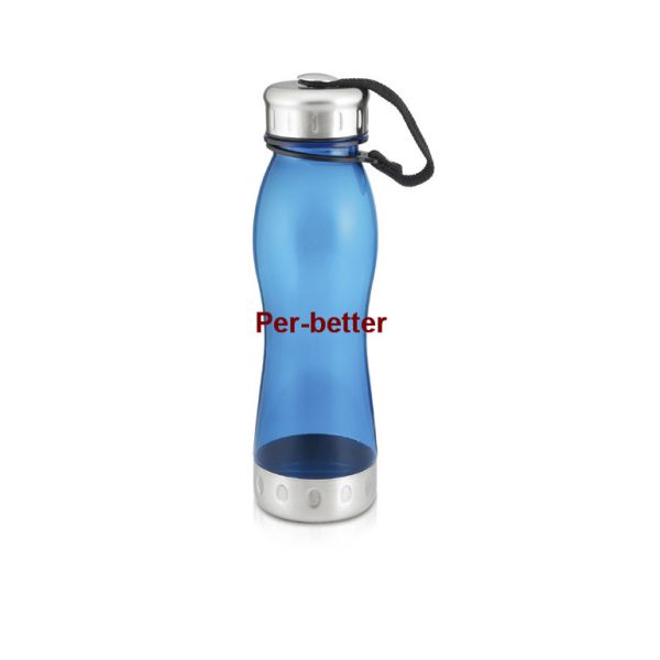 Buy cheap promotional different capacity clear plastic water bottle with stainless steel lid from wholesalers