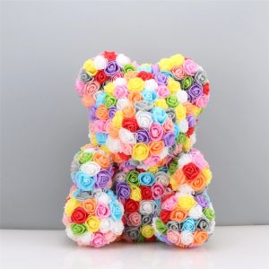 Buy cheap Factory Export Direct 40cm Multicolor Rose Bear Custom Rainbow Rose Bear from wholesalers
