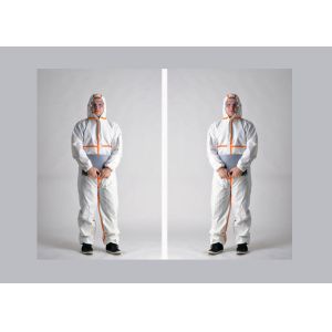 Buy cheap Practical Disposable Overalls Abrasion Resistant PP / SMS / SF Material from wholesalers
