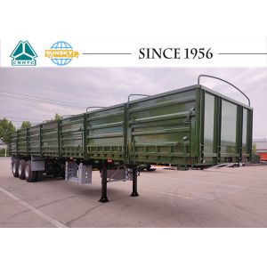Buy cheap 3-Axle Flatbed Trailer With Folding Sideboard 30 Ton Grain Trailer For Sale from wholesalers