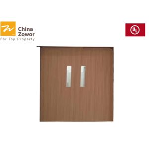 Buy cheap Rosewood Grain Finish Wooden Fire Doors Unequal Leaf With Vision Panel from wholesalers