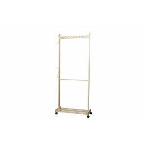 Buy cheap Bedroom Movable Rolling Coat Hanger Stand Rack With 4 Caster Wheels Soild Wood from wholesalers