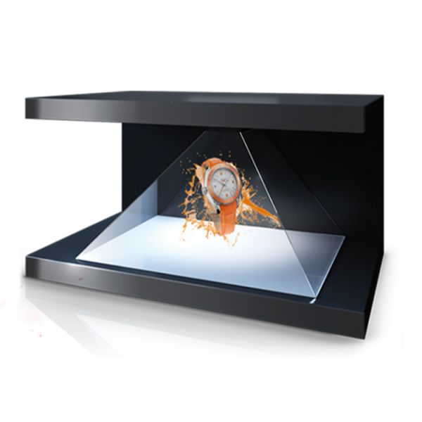 Inverted Triangle Pyramid 3D Holographic Display Android 270 Degree Long