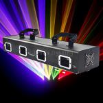 Buy cheap Small Power 4 Lens Four Head RGBY Multi Color Beam DJ KTV Laser Light Projector from wholesalers