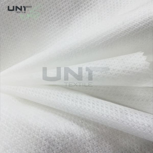 100% Nylon Non Woven Interlining Long Fiber Spunbond Rolls 50gsm Customized Pattern