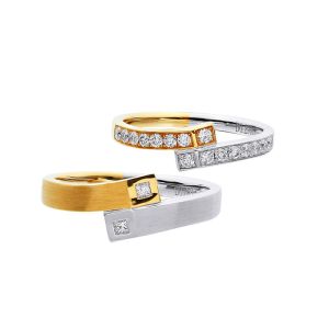 Buy cheap Unisex Visual Texture Generous 18k Customised Couple Rings product